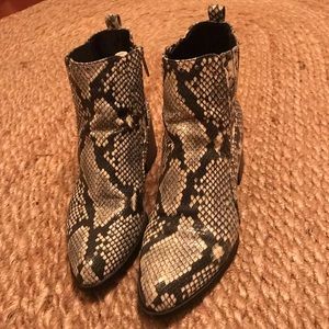 Circus by Sam Edelman Snakeskin Booties